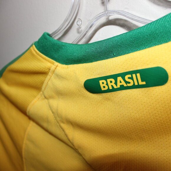 3/$88❤️Nike BRAZIL 2010 home shirt soccer jersey Kids Youth L 152-158cm Age12-13 - Picture 11 of 13